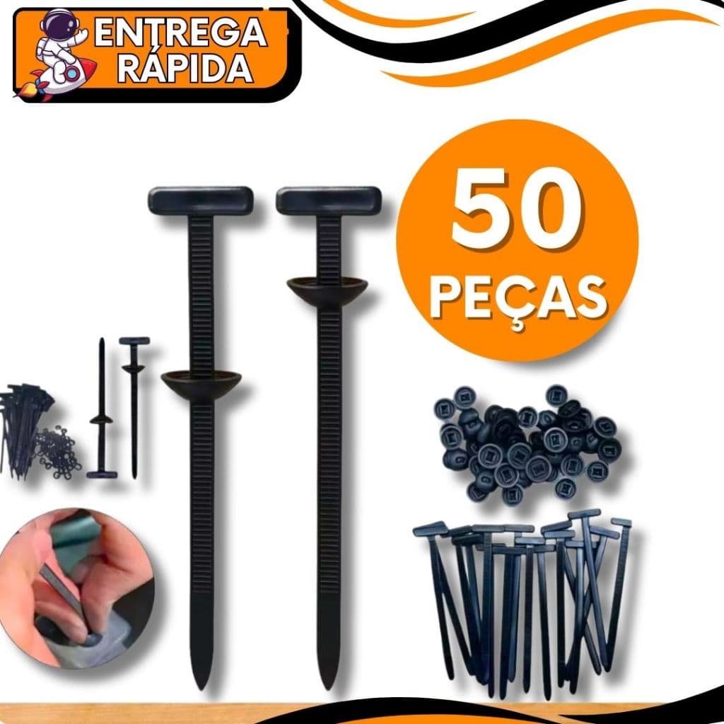 Kit JOGO 50 Abraçadeira Plásticas Nylon Fixador com Trava Carro Moto Universal