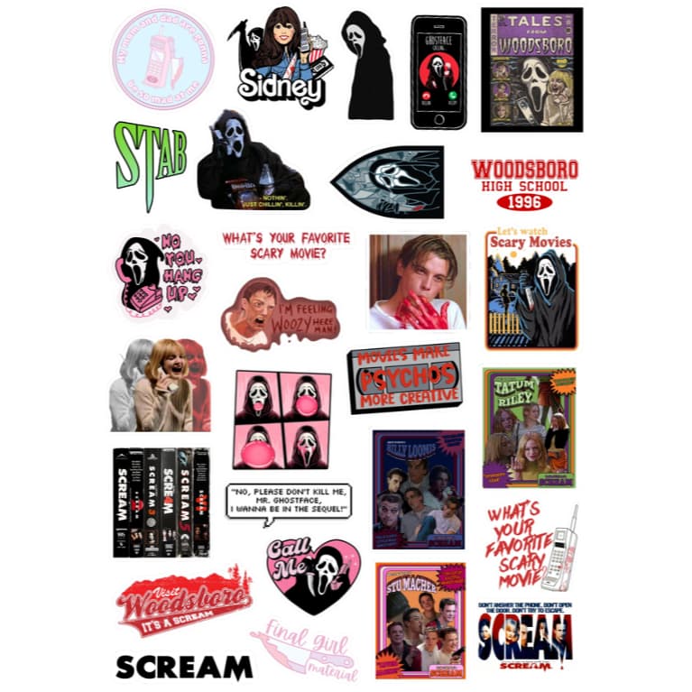 Adesivos Stickers Scream Pânico Ghostface