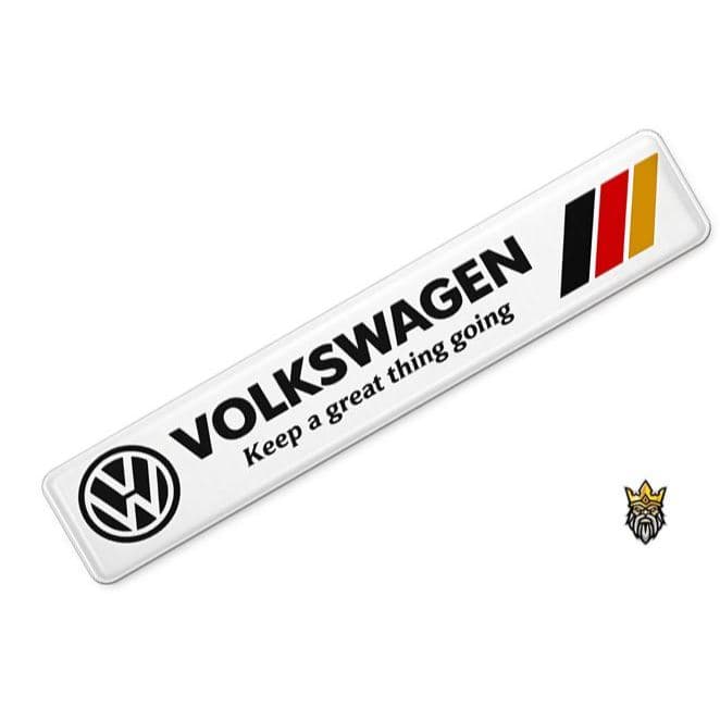 Emblema Adesivo Resinado Esportivo Volkswagen Keep a Great Thing Going Polo/ Passat/...