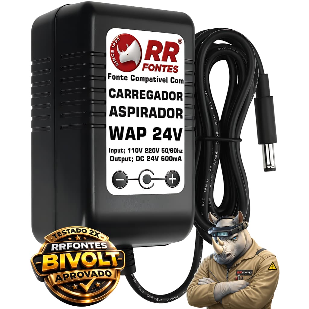 Fonte Carregador DC 24v Para Robô Aspirador Housekeeper Polishop