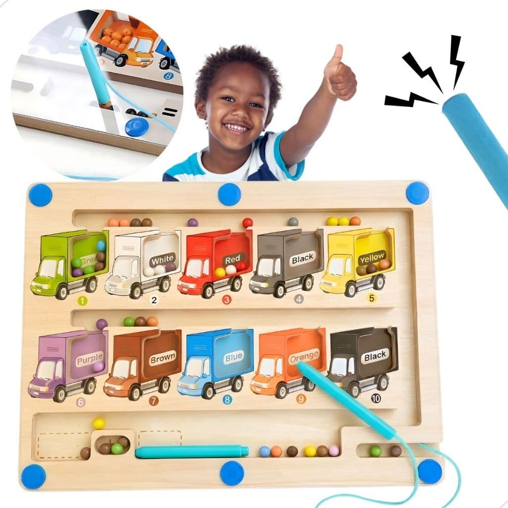 Labirinto Magnético Montessori Brinquedo Pedagógico Matemática Infantil Educativo Com Imã