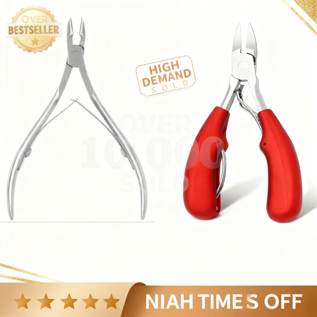 Alicate unha profissional 10cm + Alicate cutícula aço inoxidável mãos pés unhas grossas