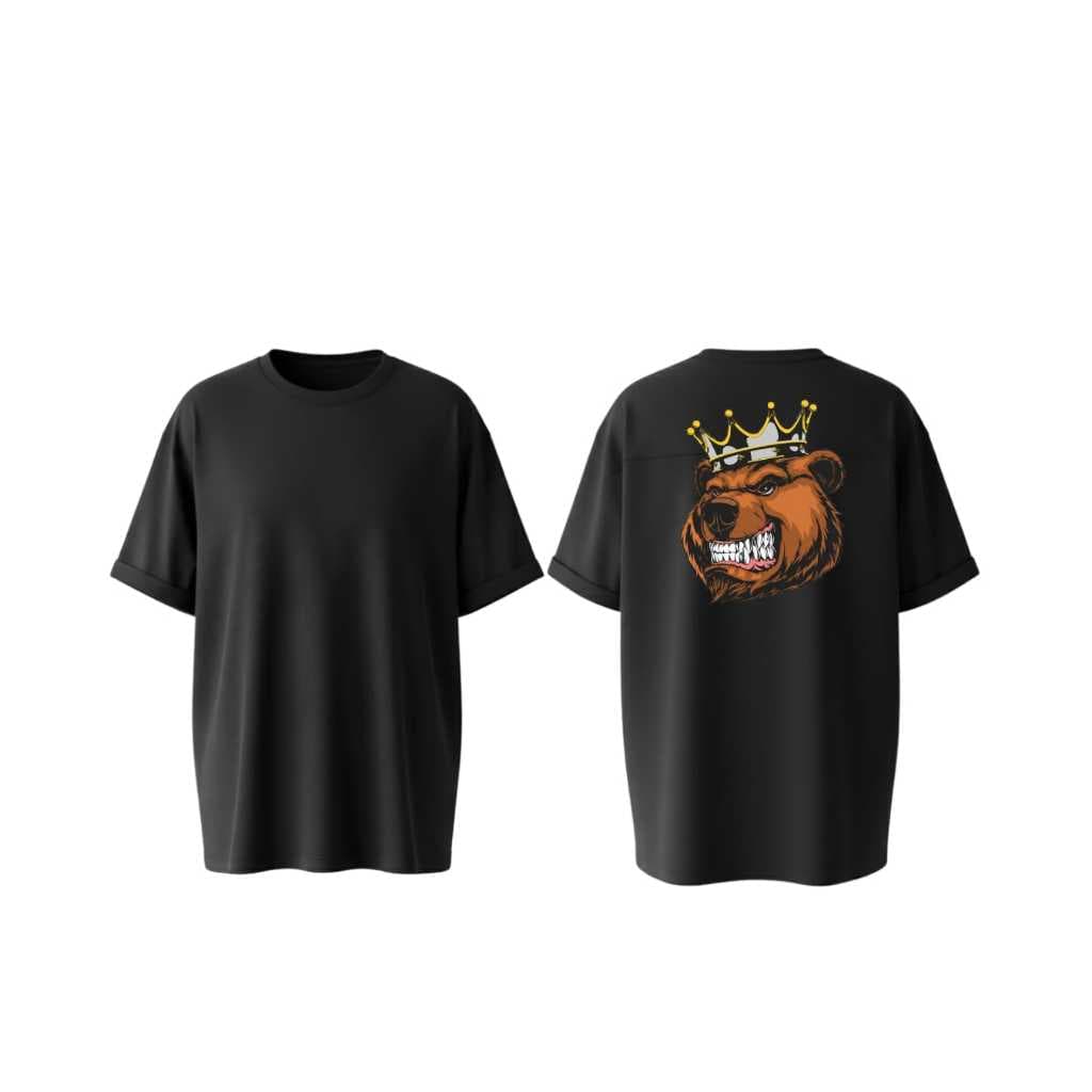 Camiseta Oversized "Bear King" – Estilo Urbano e Atitude Premium