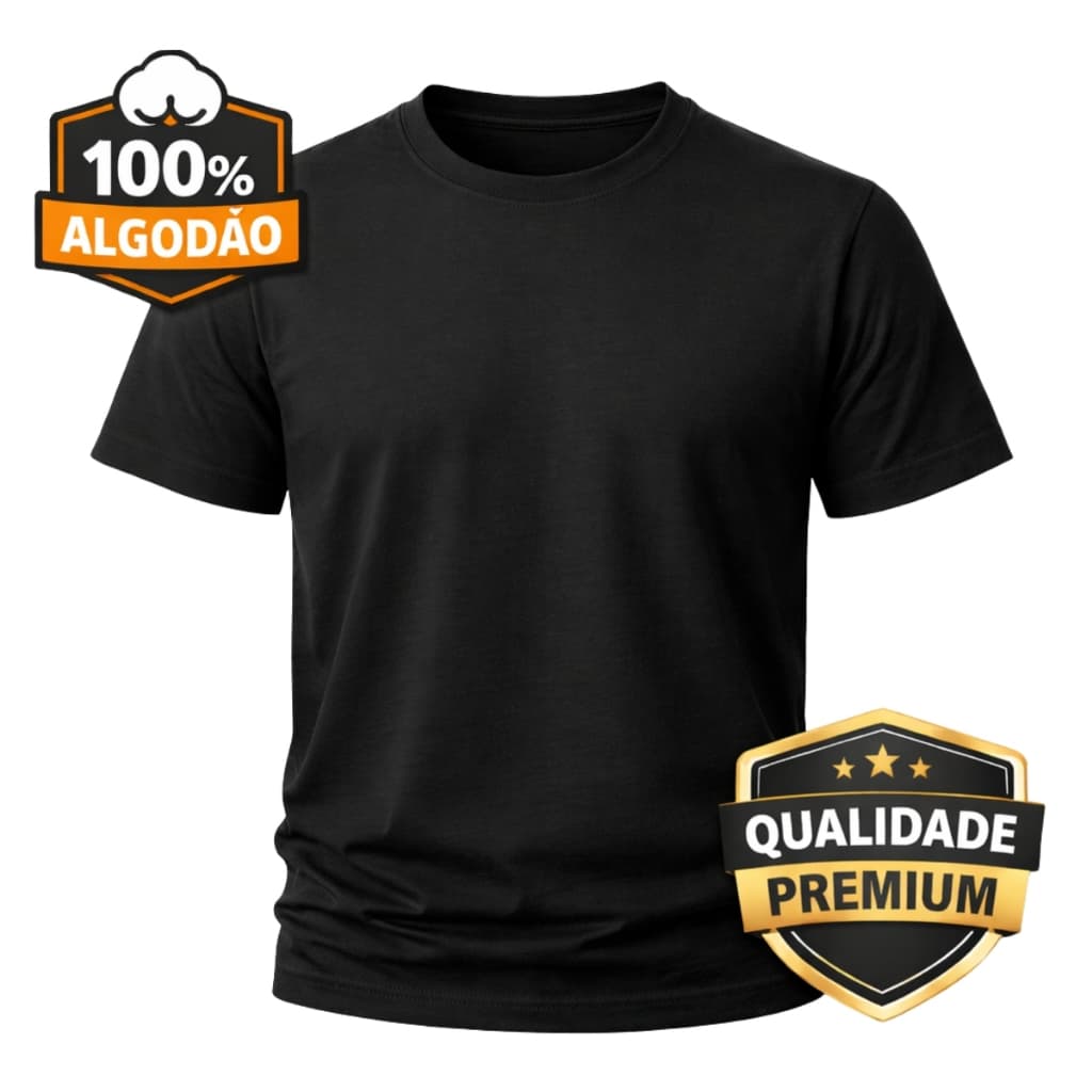 Camiseta Masculina Algodão Básica para o dia a dia academia confortável
