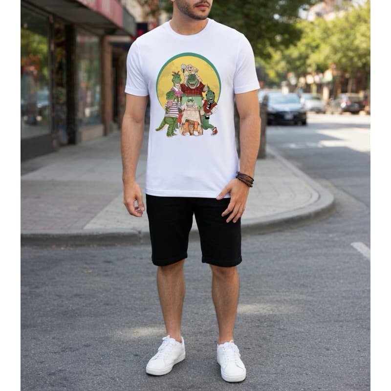 Camiseta Familia Dinossauro Desenho Seriado TV Masculina