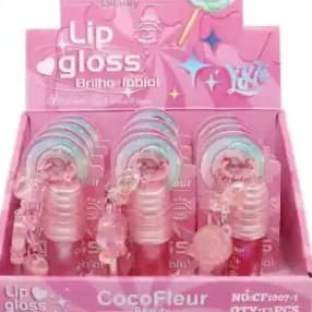 Lip gloss brilho labial com chaveiro - gloss fofo com chaveiro Brilho Labial com Chaveiro Shine Lip Gloss Rosa