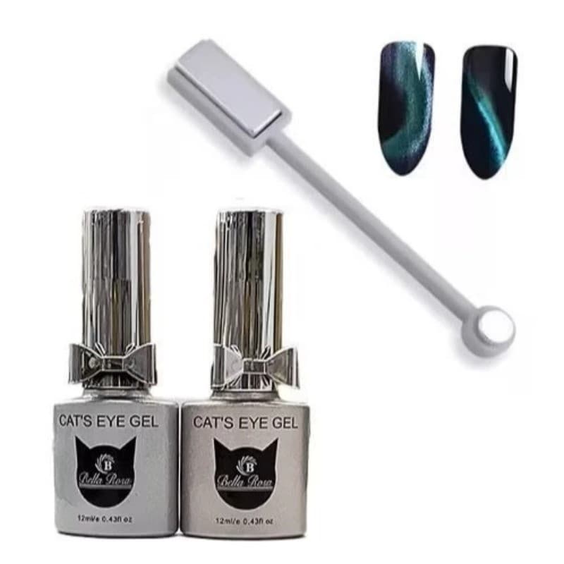 Esmalte em Gel Olho de Gato com Imã Bella Rosa Esmaltes Magnéticos
