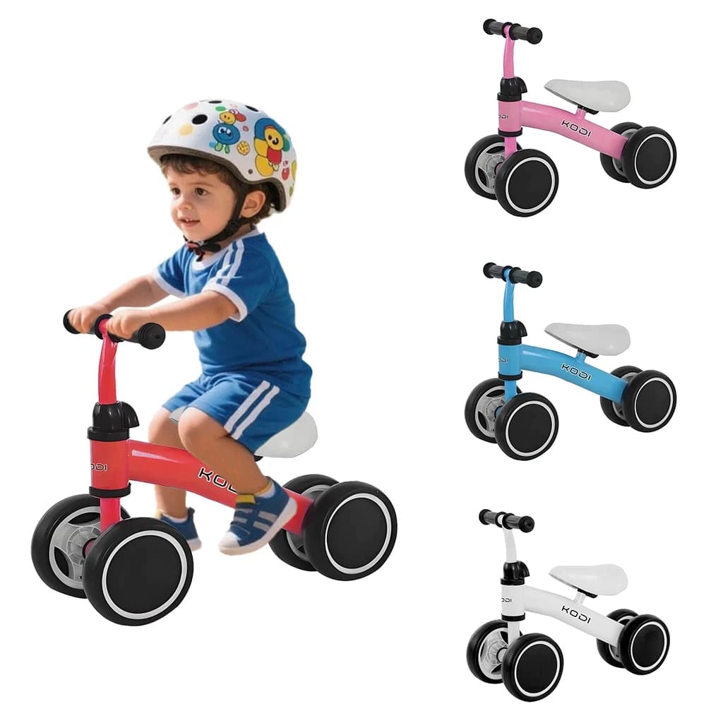 4-Wheel Baby Balance Bike Without Pedal Children's Metal Frame P14