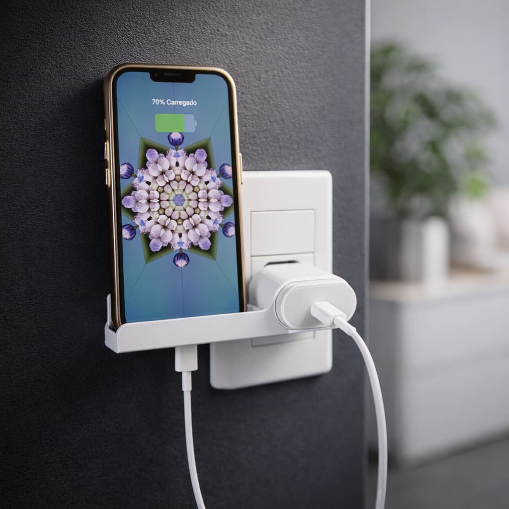 Suporte Celular Carregador Parede – Simples, Seguro e Funcional