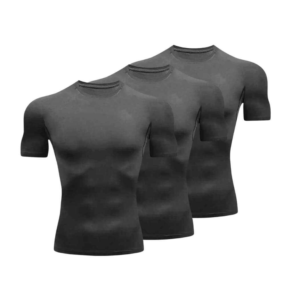 Kit 3 Camisas Compressão Manga Curta Justa Dry Fit Treino Academia Fitness