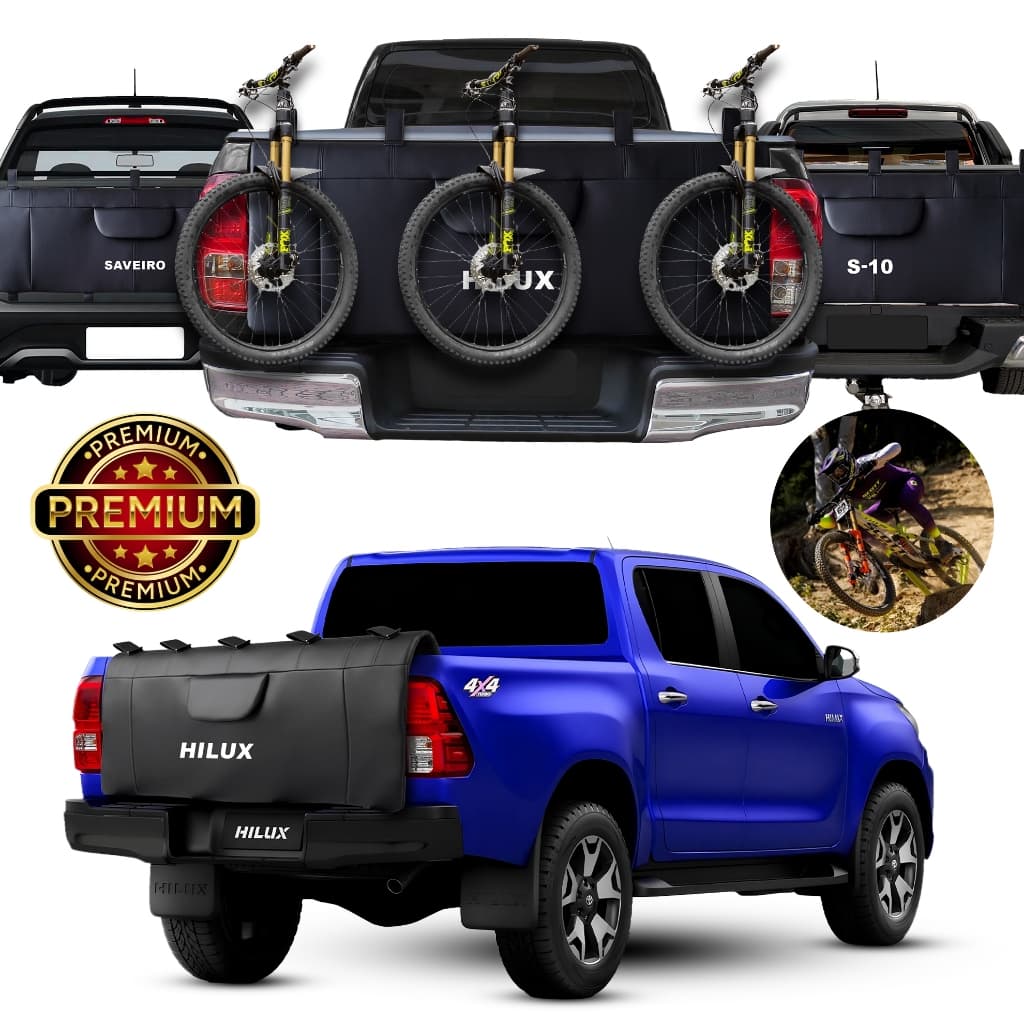 Truckpad Transbike Premium Caminhonete Pickup Transporte de Bicicleta com Proteção