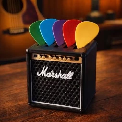 Porta Palheta Amplificador Violão Guitarra Baixo Suporte para Palhetas Música Caixa de Som