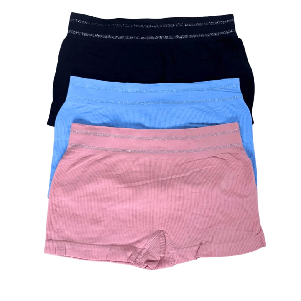 kit Shortinho Segunda Pele Cos Alto Poliamida  Bermudinha Aperta Barriga Cueca Feminina