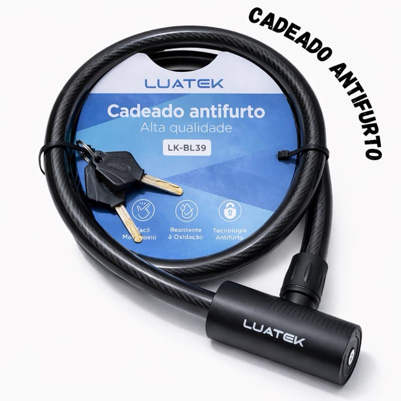 Cadeado Corrente Bicicleta e Moto Anti Furto Alta Qualidade - Luatek