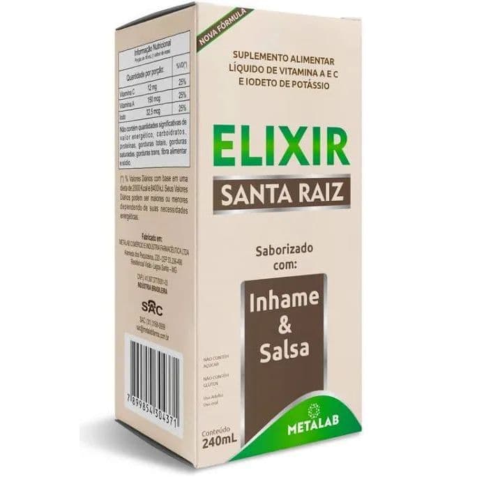 Elixir de Inhame com 240ml Metalab