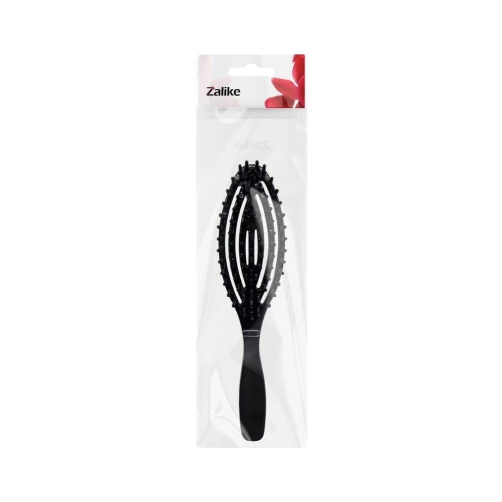 Escova de Cabelo Oval Zalike Lux Resistente Desembaraçar Massagear Couro Cabeludo 18,7cm