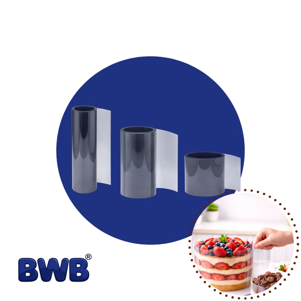 Rolo Acetato Tira PET para Bolo, Tortas e Doces BWB – Transparente para Confeitaria