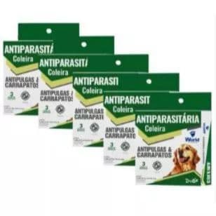 Kit com 5 Coleiras Antipulgas Carrapatos Dugs Cães todos os portes - 56 cm