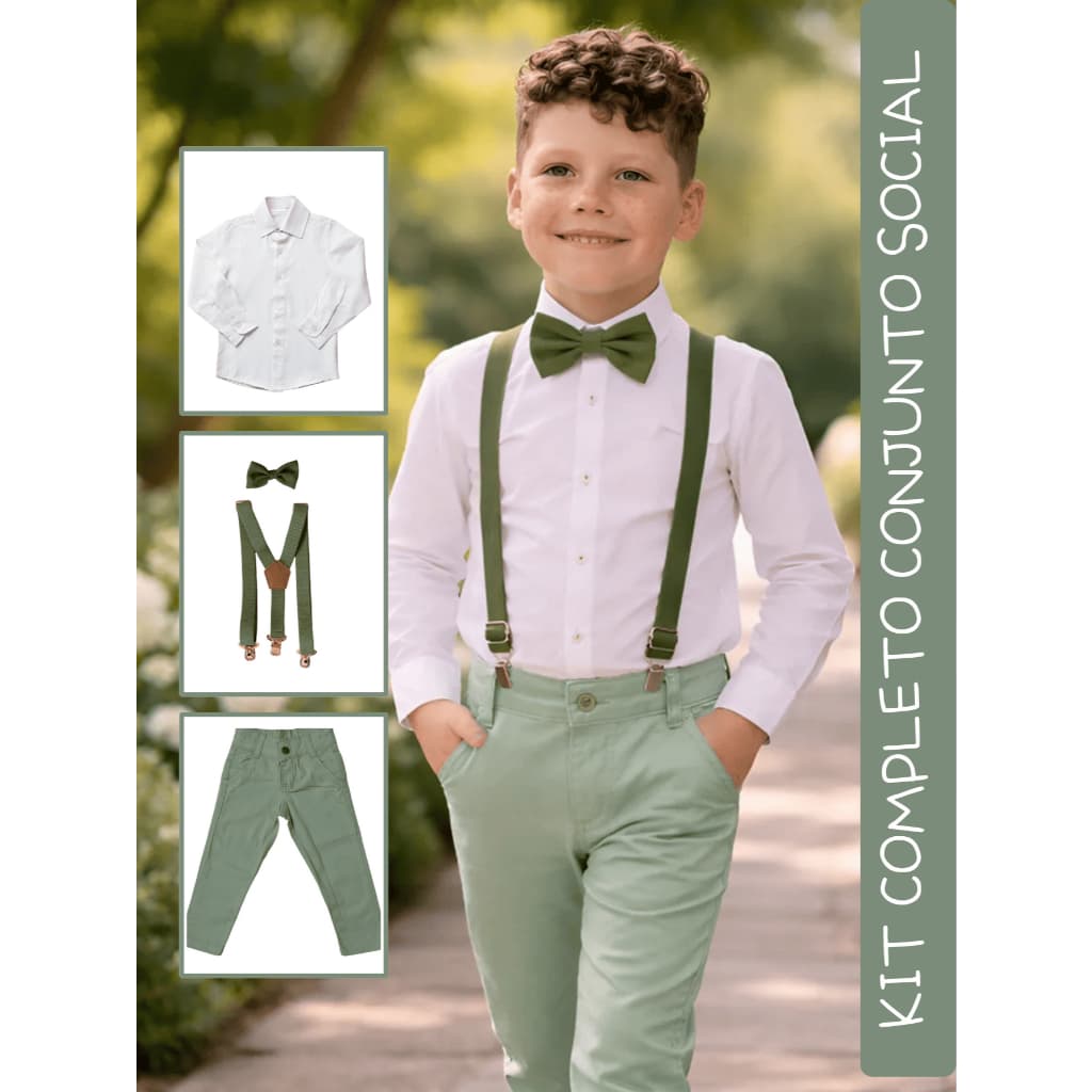 Conjunto Roupa Infantil Menino Social Casamento Pajem Pré Wedding