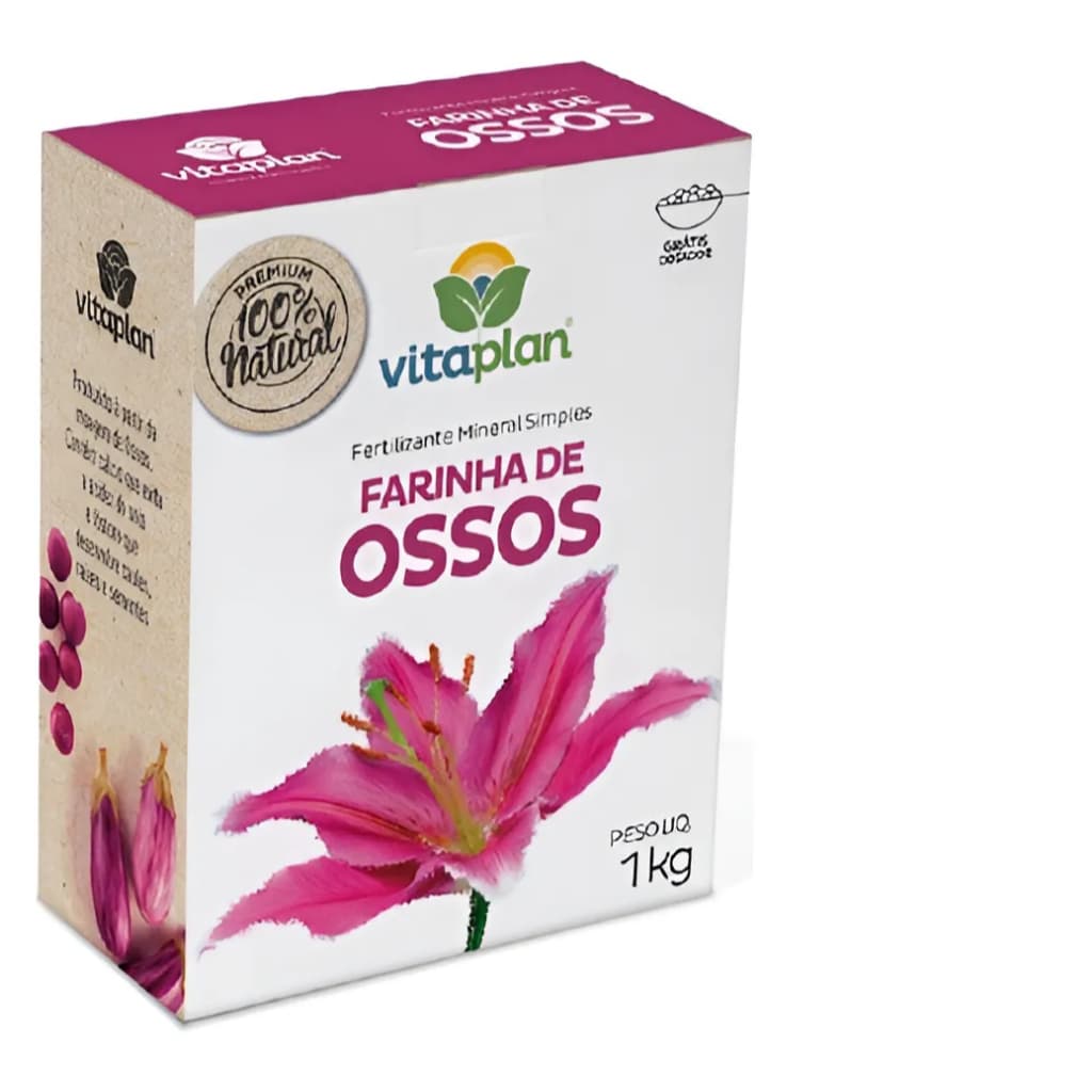 Fertilizante Farinha de Ossos 1kg Vitaplan