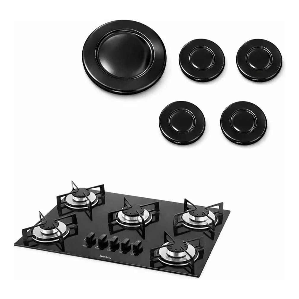 Kit Espalhador Tampas do Fogão Cooktop Fischer 5 bocas