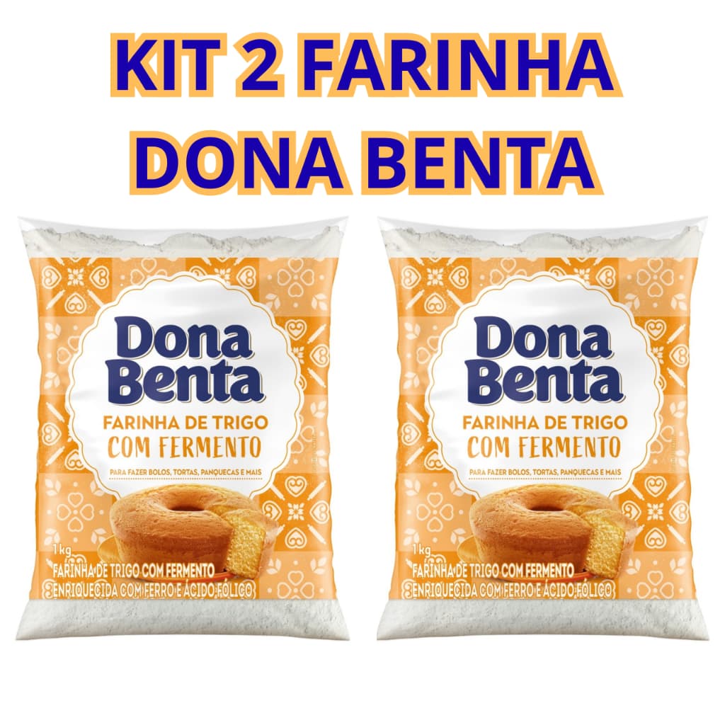 Kit 2 Unidades Farinha de Trigo Dona Benta Com Fermento 1kg –