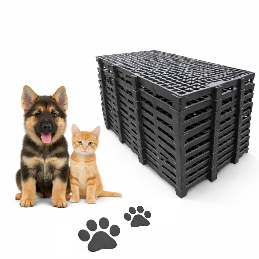 Banheiro Pet Shop KIT 10 PEÇAS Palete Piso Plástico Deck Higiênico  Cachorro  Gato  Animal Estimação