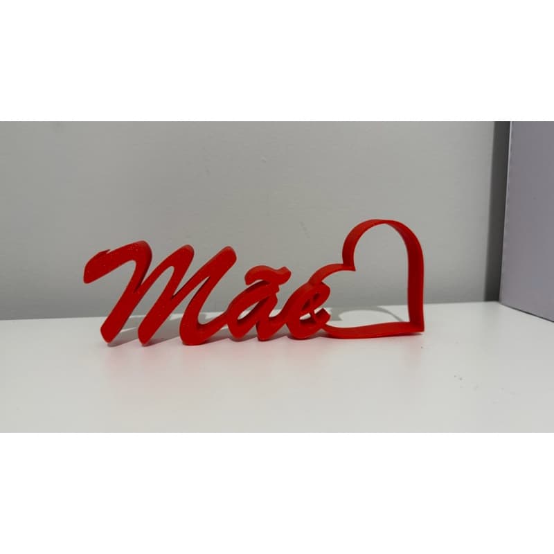 Nome Personalizado em 3D com Coração mimo dia das maes | Decoração Criativa | Presente Personalizado | PLA