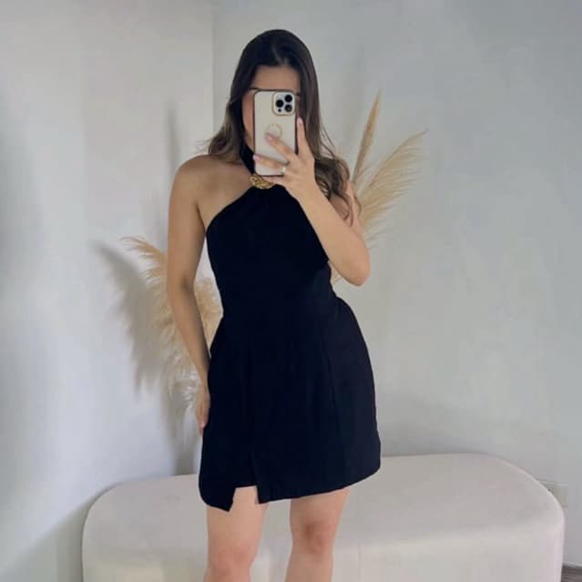 Vestido Macaquinho Feminino Moda Verão/Inverno com Bojo e Shorts