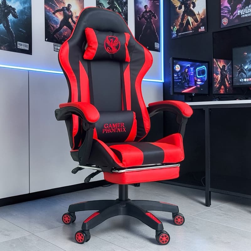 Cadeira Gamer Absolut eSports Ergonômica Giratória Ajuste Altura Escritório Apoio Pés