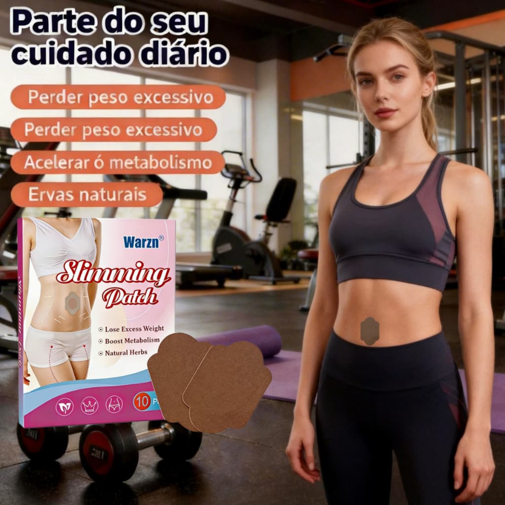 Adesivo Abdominal para Auxílio no Controle de Peso com Extratos Naturais 10 Pcs Warzn