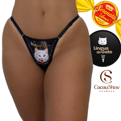 Tanga BomBom Chocolate Calcinha Regulagem Páscoa Fio Dental