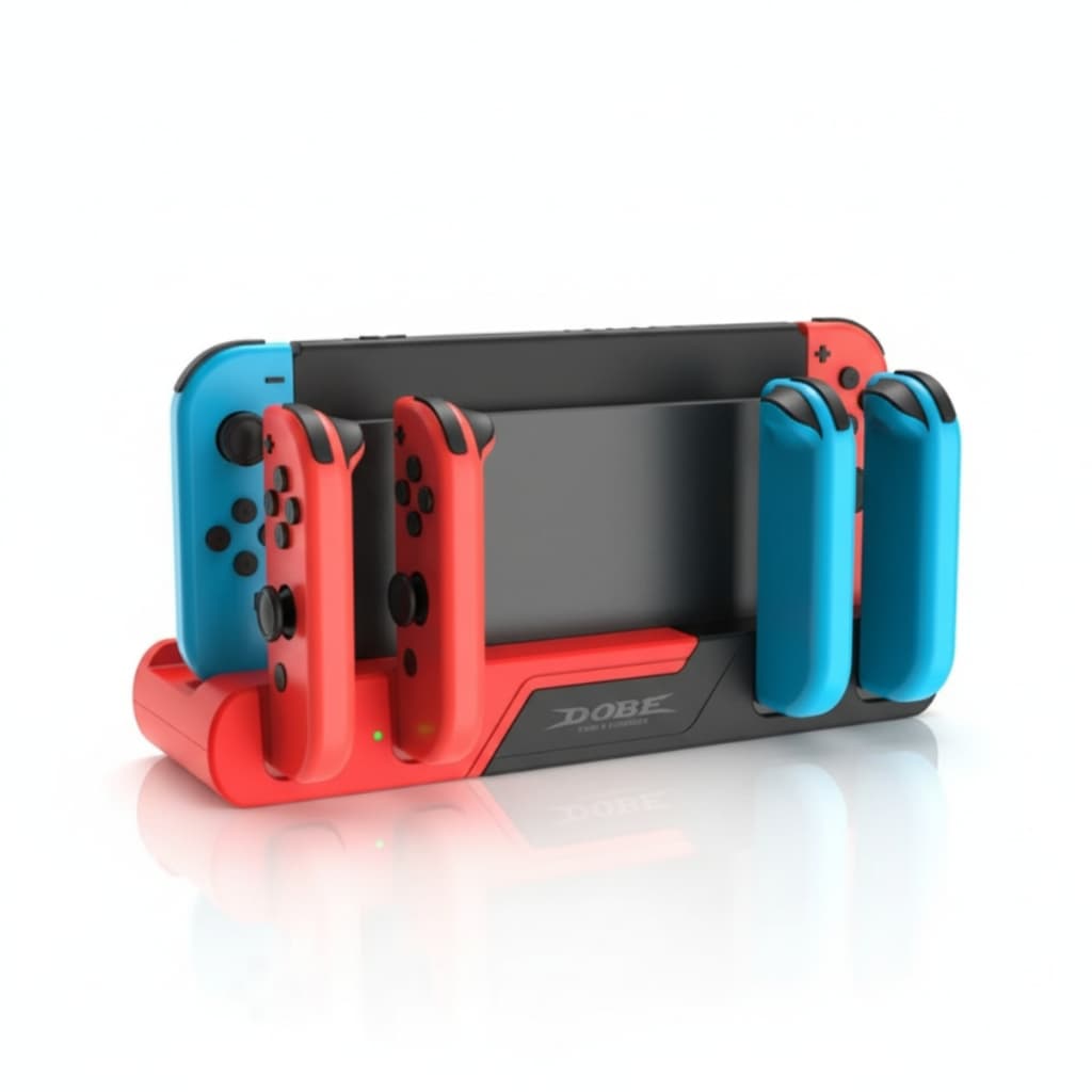 Suporte Carregador Dock para Nintendo Switch e Oled Joy-con Slots Porta Jogos