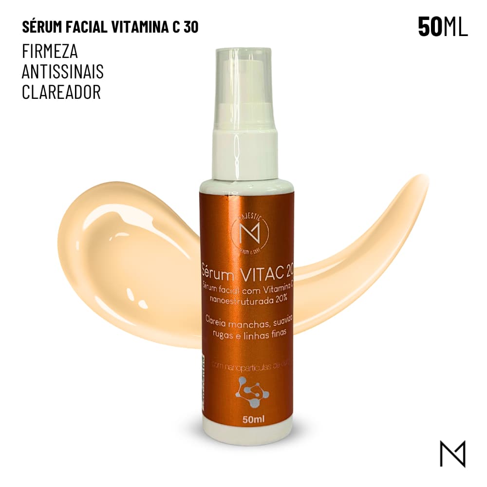 SÉRUM VITAC - Vitamina C 10%/20%/30% | Hidrata, Ilumina, Previne/corrige marcas e manchas | 50ml