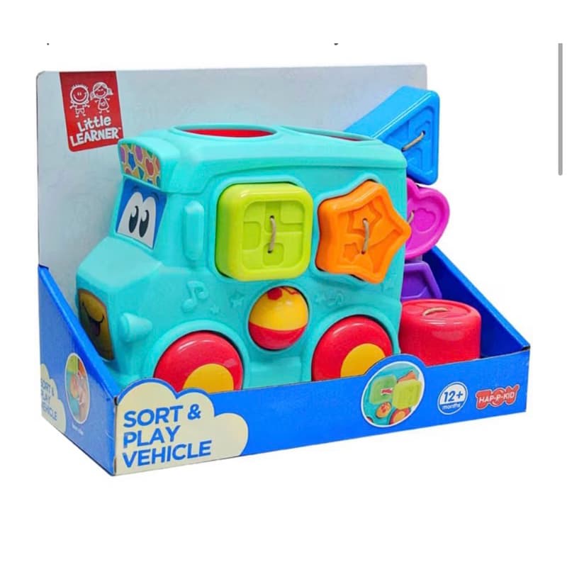 Brinquedo Educativo Carrinho Formas Hap-P-Kid Little Learner Sort & Play com Peças de Encaixe + Bola