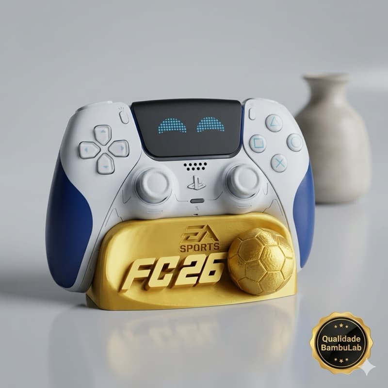 Suporte para Controle PS5 (DualSense) – Edição Dourada Premium (FIFA 26)
