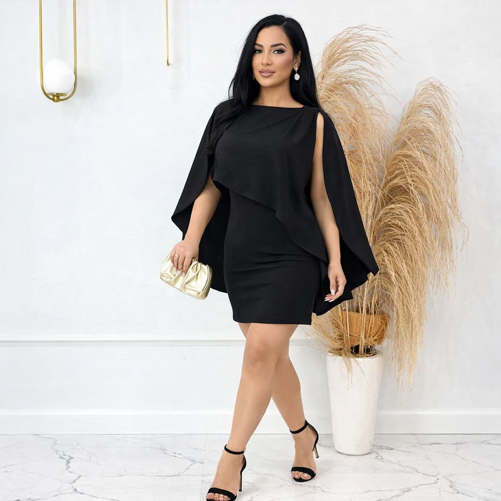 Vestido Luxo Com Blusa Capa Dunas