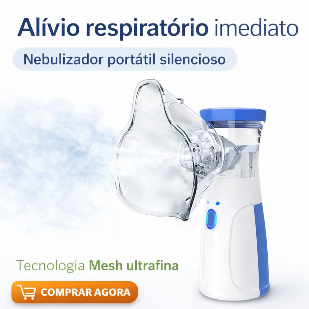 Nebulizador Portátil Mesh Silencioso USB Inalador Recarregável Infantil Adulto JSL W302