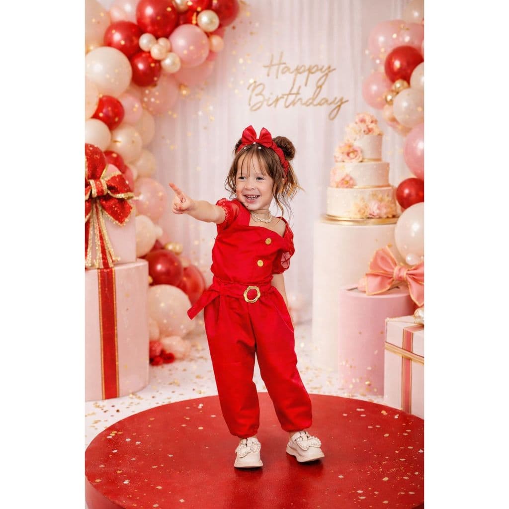 Conjunto Blogueira Infantil + Tiara 2, 3, 4 ANOS