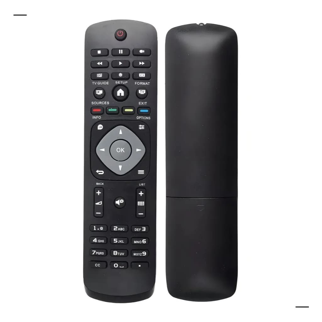 Kit com 2 unidades Controle Remoto Compatível Para Tv Lcd Philips+ Pilhas