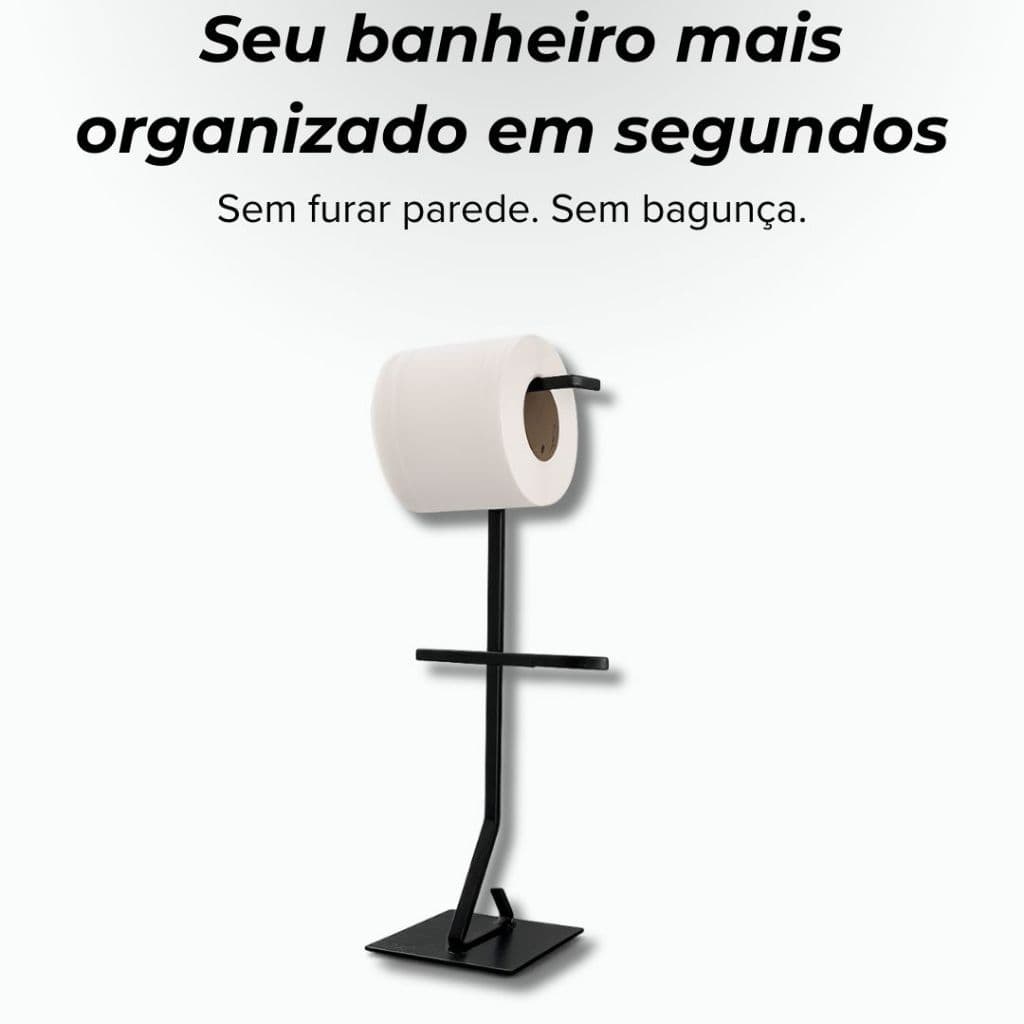 Suporte Para Papel Higiênico Minimalista Design Moderno