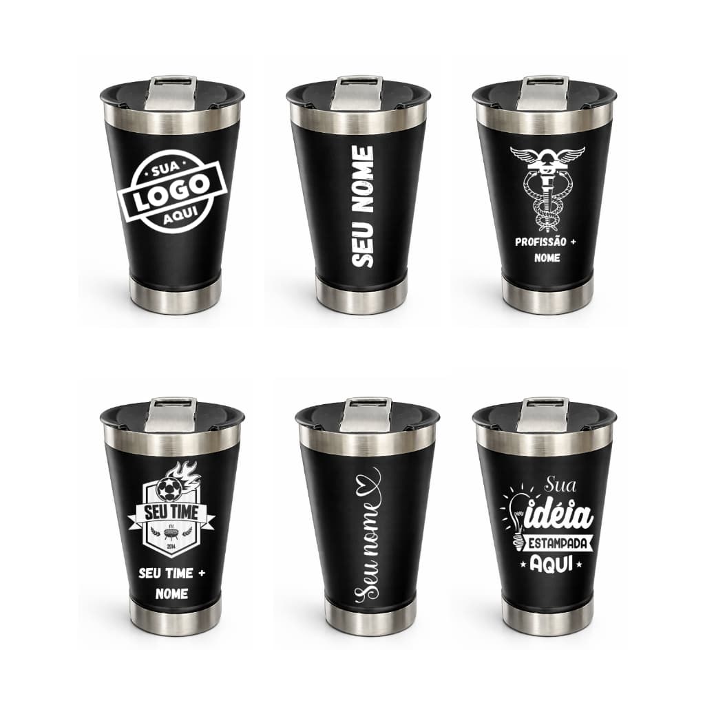 Kit 42 Copos térmicos Personalizado a laser 473Ml brinde empresas lembrancinha casamento e eventos nomes diferentes