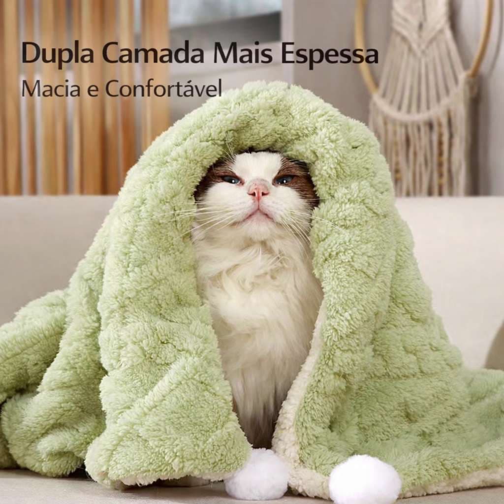 Cobertor Dupla Face para Pets – Antiestático, Macio e Aquece Rápido – Ideal para Cama, Sofá e Uso Diário