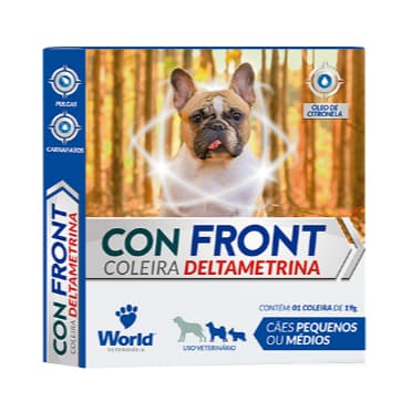 Coleira Antipulgas Para Cães P ConFront 19g World - USO VET