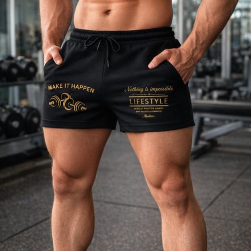 Bermuda Curta Academia Short Dry-Fit Musculação Treino Pesado Confortável Respirável Fitnes Academia Com Bolsos COD783