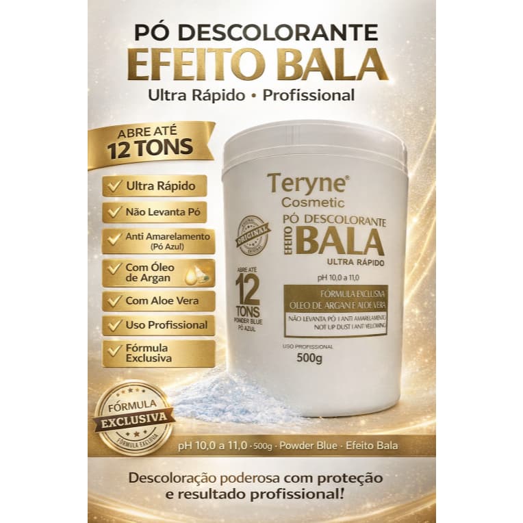 Pó bala Descolorante Teryne 500g com plex