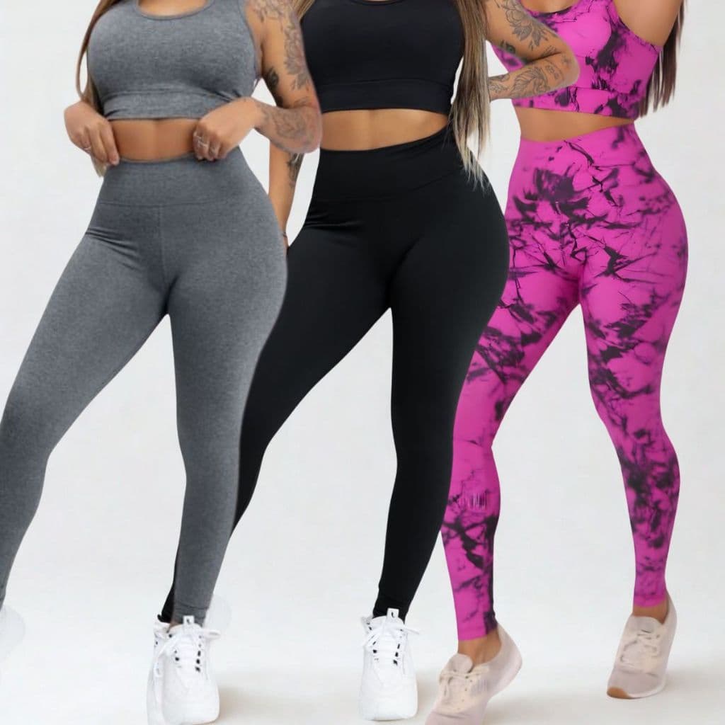 Kit 2 ou 1 Calça Legging Feminina Suplex Casual Fitness Academia Confortável Elástica P a GG