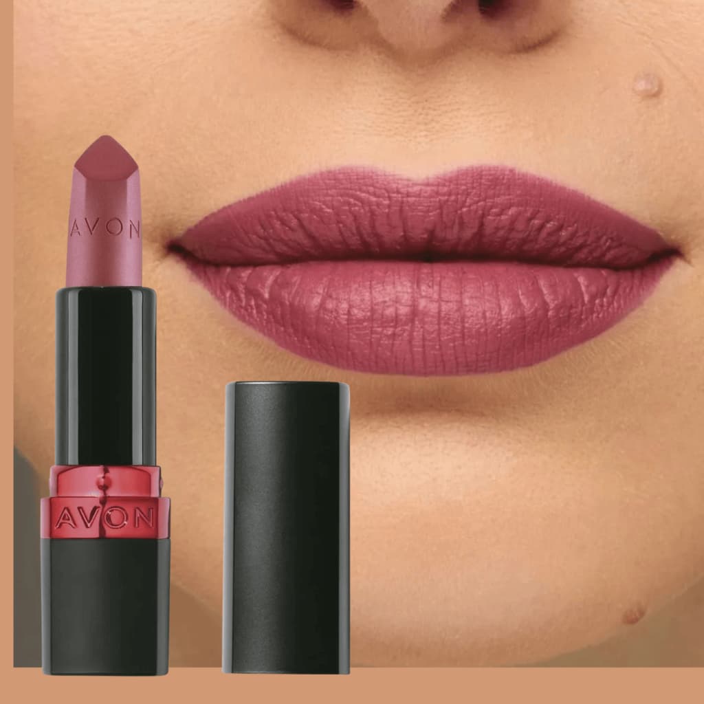Batom Matte Malva Rosado Avon – Cor Sofisticada, Lábios Perfeitos
