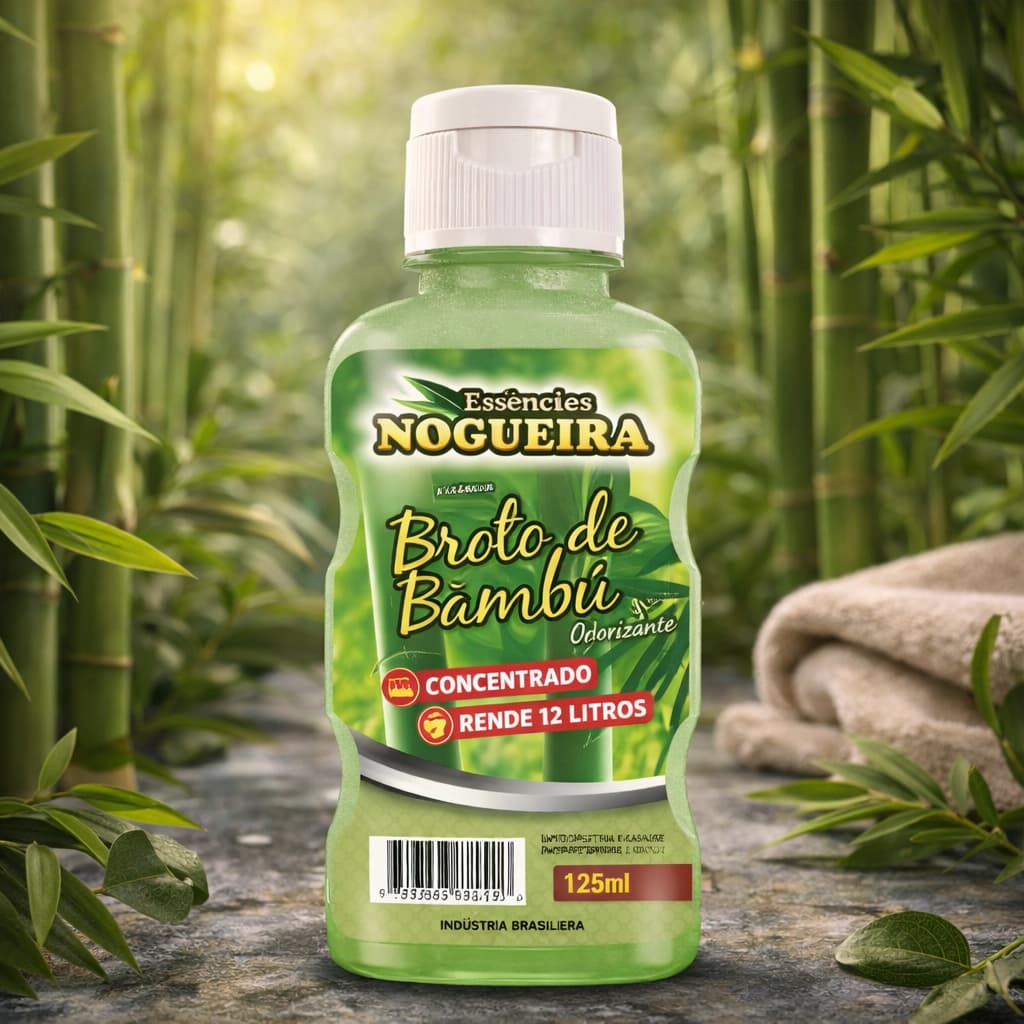 Limpador Perfumado de Ambientes Bambu 125ml Nogueira Essências Aroma Refrescante e Duradouro