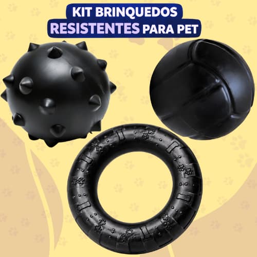 Kit 3 Mordedores Brinquedo Para Cães Porte Médio / Grande